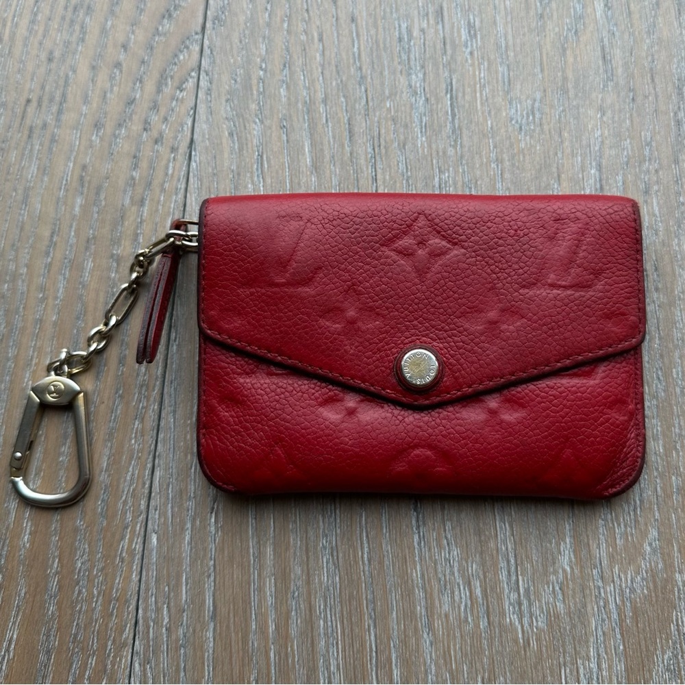 Louis Vuitton Empreinte Key Pouch Cherry Red